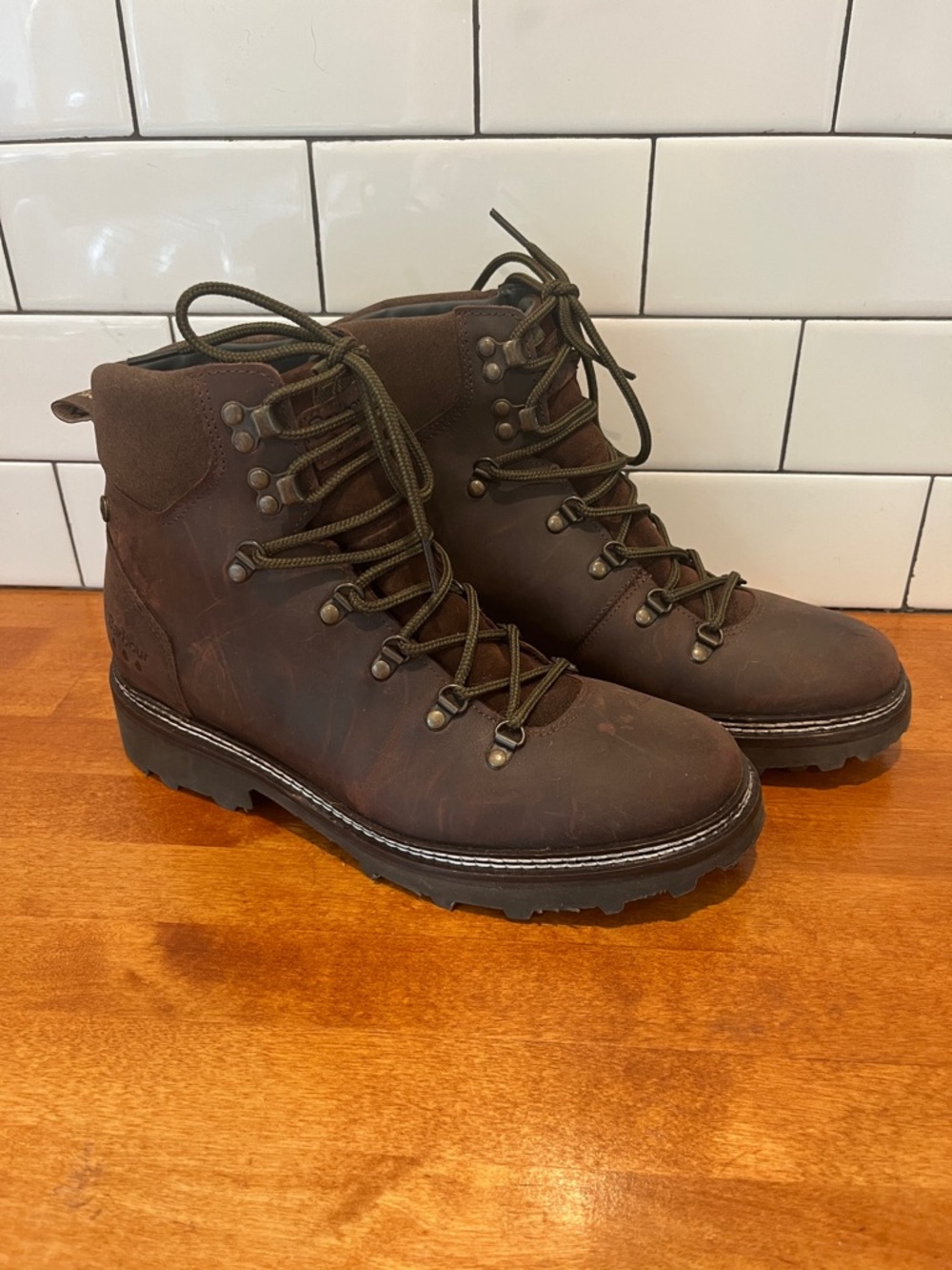 BARBOUR WOMEN’S UK 7 US 9 Belgrave HIKING BOOTS LEATHER WATERPROOF